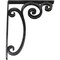 Ekena Millwork Avery Wrought Iron Bracket, (Triple center brace), Powder Coated Black 2"W x 12"D x 15"H BKTM02X12X15TAV - alternate 7